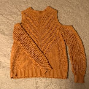 Aeropostale cold shoulder sweater. Color: Burnt Orange Size: M